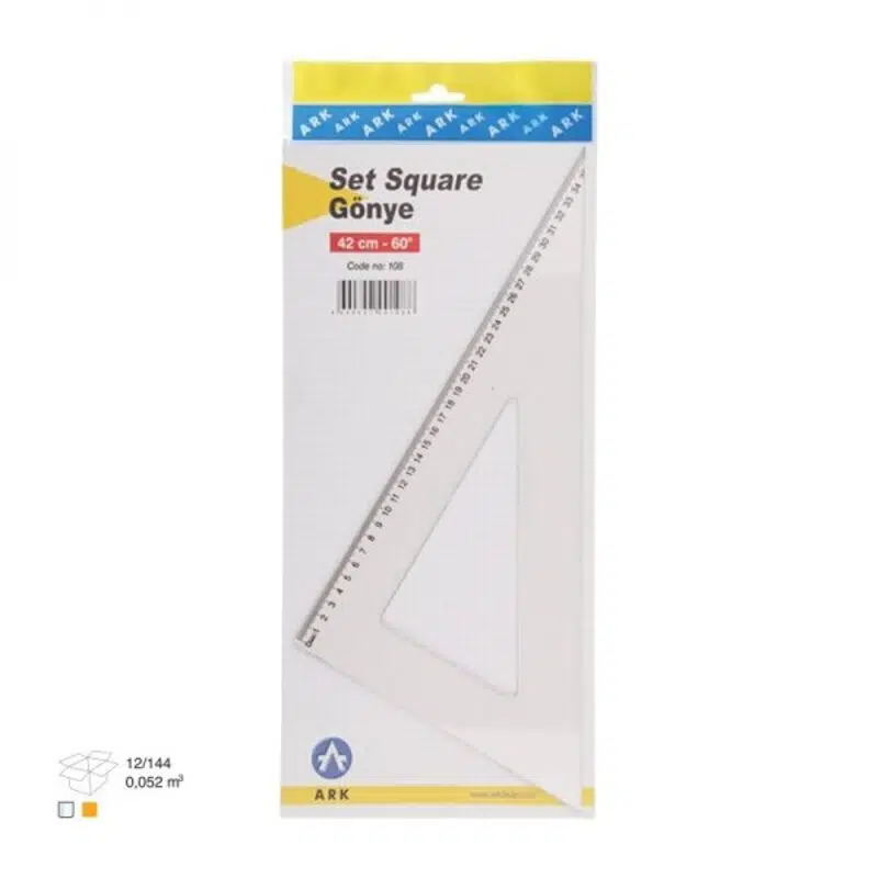 Şeffaf Gönye 42 cm 60 Derece 