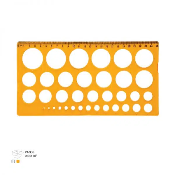 Çok Amaçlı Daire Çizim Şablonu ve Cetvel 25 cm