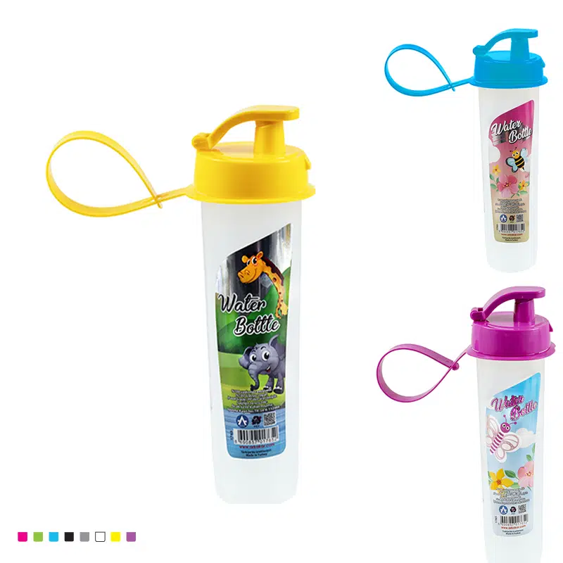 Sevimli Hayvan Figürlü Çocuk Matarası 550 ml Karışık Renk 1 Adet 