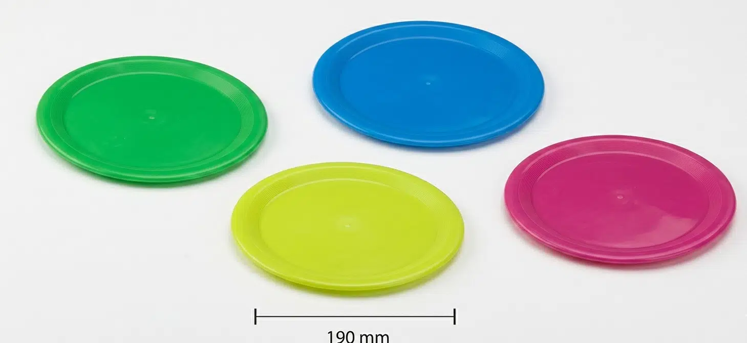 Renkli Plastik Tabaklar 3 Adet Karışık Renk 
