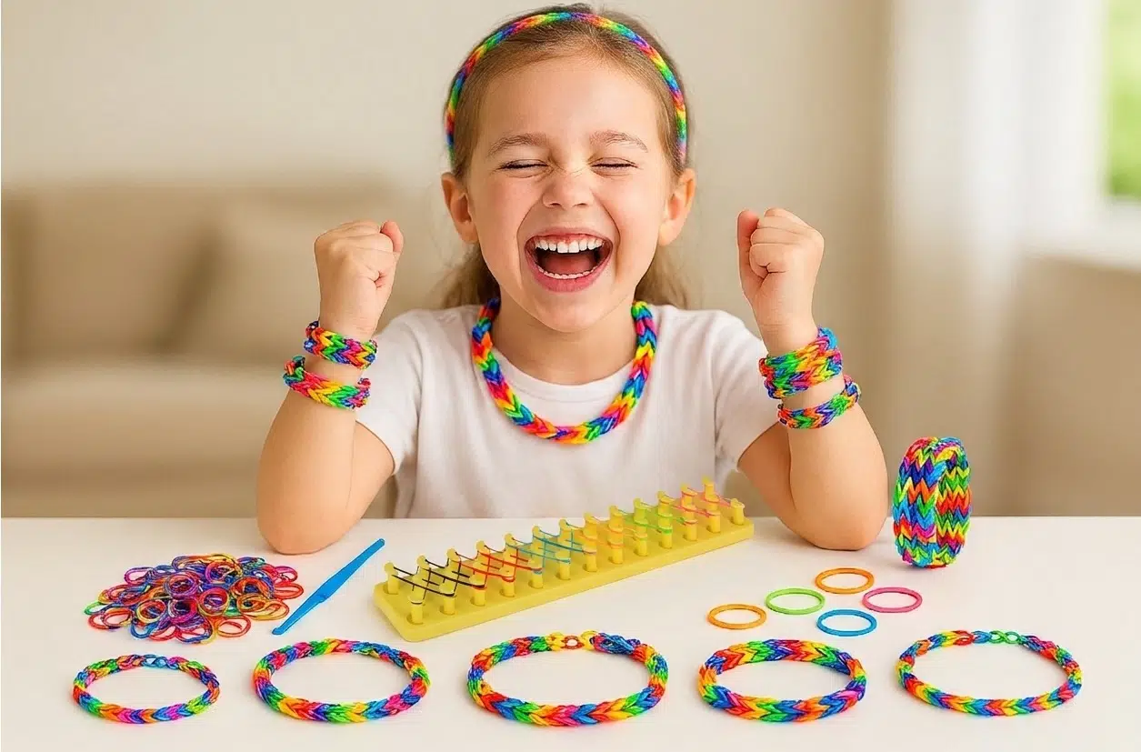 Renkli Lastik Bileklik Yapma Seti Yaratıcı Takı Tasarım Kiti 20g