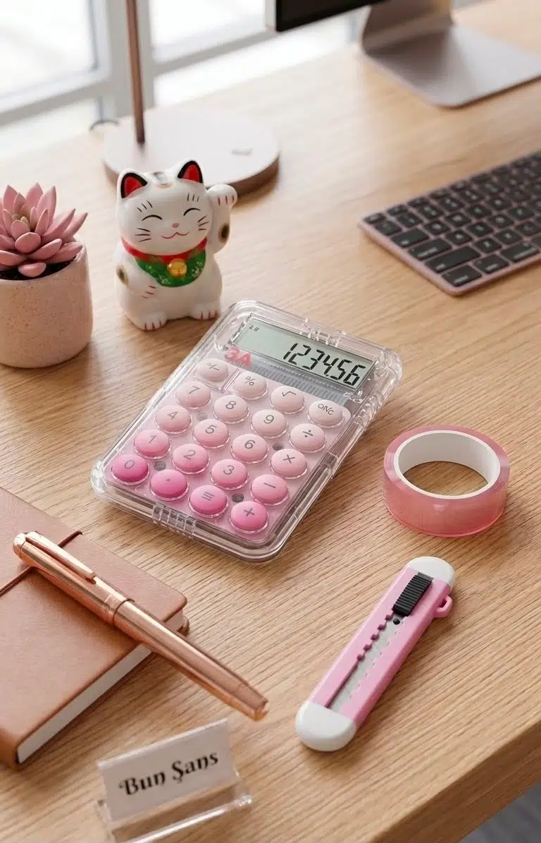 Pembe Estetik 3'lü Kırtasiye Seti 
