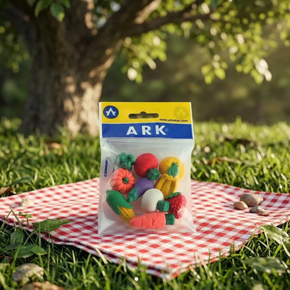 Ark Eğlenceli Meyve Sebze Şekilli Silgi Paketi 2 Paket 14 Adet