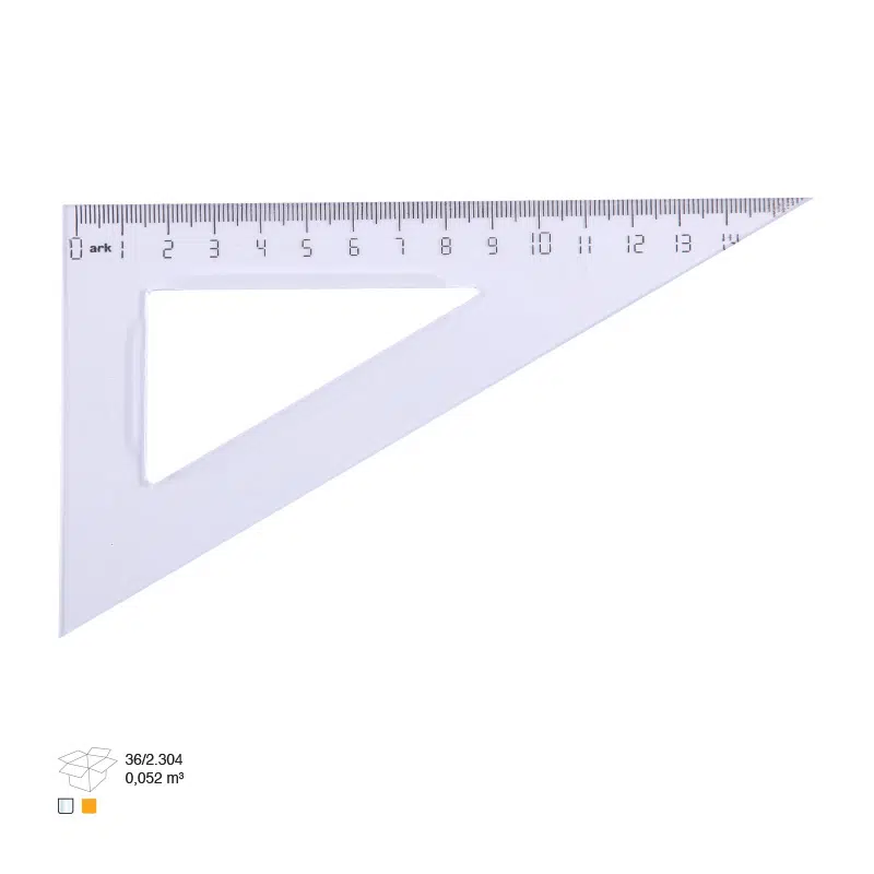 Şeffaf Gönye 16 cm x 60 Derece 5 Adet 